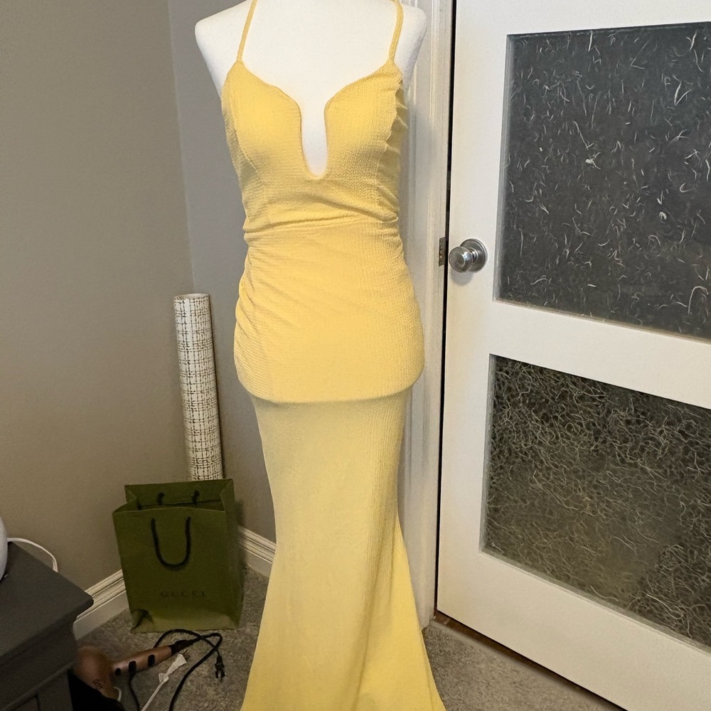 Fashion Nova Yellow Maxi Dress